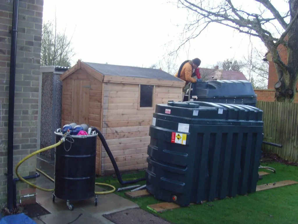 Heating oil tank installation by DP Fuel Tank Services