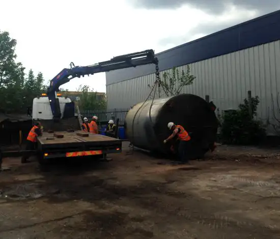Heavy Plant Fuel Tank Removal